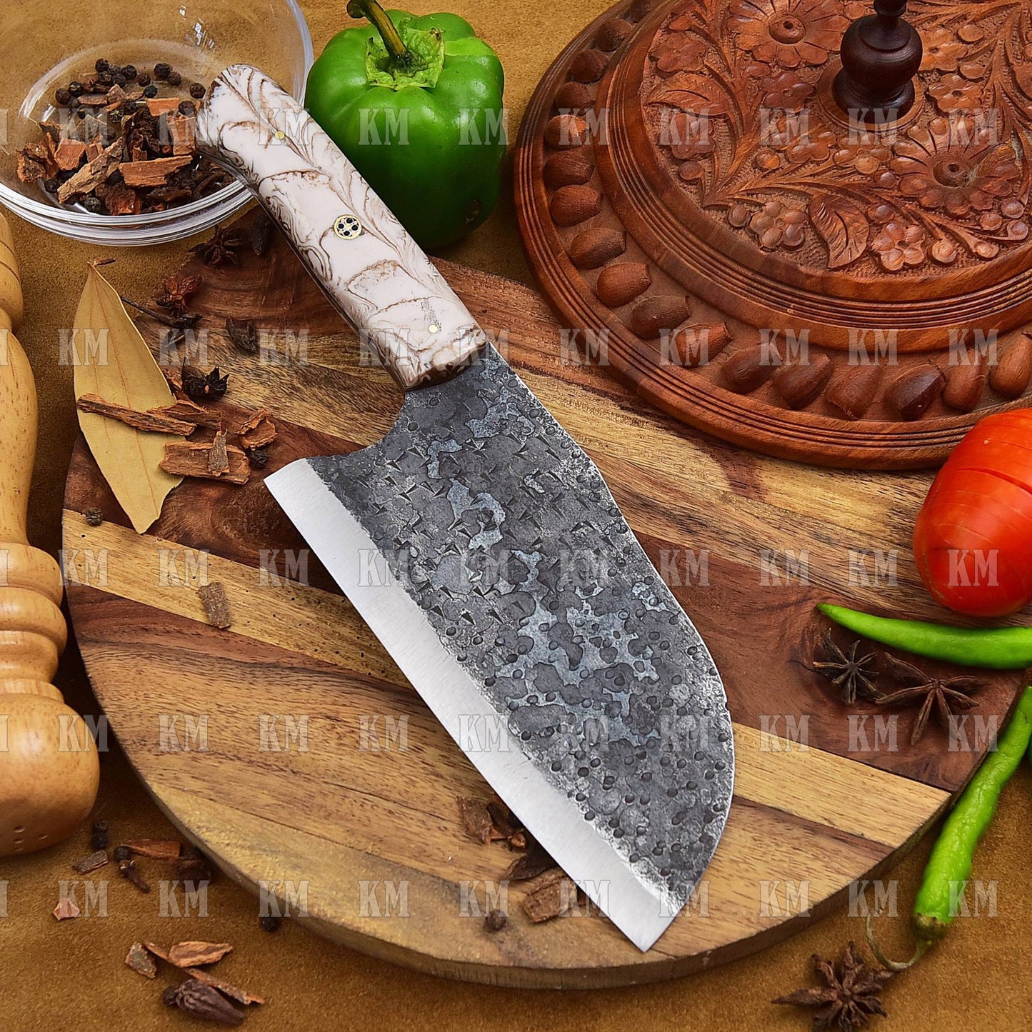 Serbian Style Big Cleaver Best for Chopping Veggies Meat Anniversary Gifts Birthday Gifts, Wedding Gifts Valentines Day Gifts