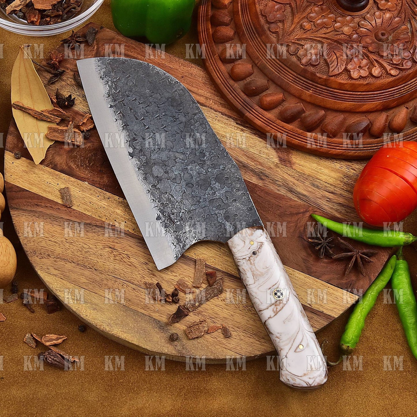 Serbian Style Big Cleaver Best for Chopping Veggies Meat Anniversary Gifts Birthday Gifts, Wedding Gifts Valentines Day Gifts