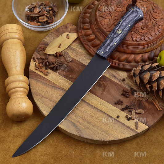 Carbon Steel Fix Blade Knife with Pkka wood Handle Best Gift For Anniversary Wedding Birthday Valentines Day Gifts