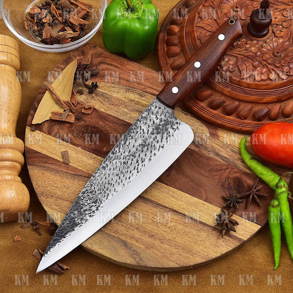 Custom Handmade Chef Knife Full Tang Hand Forged Kitchen Knives Valentines Day Gifts, Birthday Gifts, Anniversary Gifts