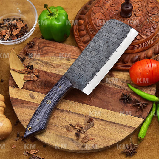 Butcher Knife Handmade Forged Kitchen Knife Razor Sharp Full Tang High Carbon Steel Valentines Day Gifts, Birthday Gifts, Anniversary Gifts