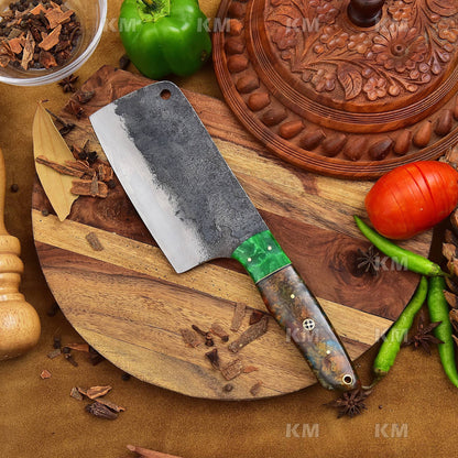 Outdoor Cooking Cleaver Handmade Kitchen Veggies meat Cleaver  Valentines Day Gifts, Birthday Gifts, Anniversary Gifts