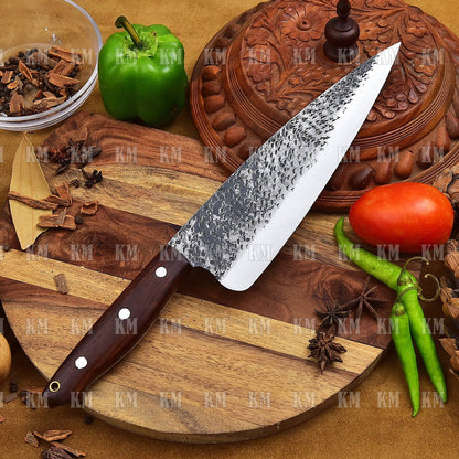 Custom Handmade Chef Knife Full Tang Hand Forged Kitchen Knives Valentines Day Gifts, Birthday Gifts, Anniversary Gifts