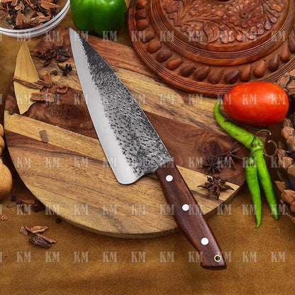 Custom Handmade Chef Knife Full Tang Hand Forged Kitchen Knives Valentines Day Gifts, Birthday Gifts, Anniversary Gifts