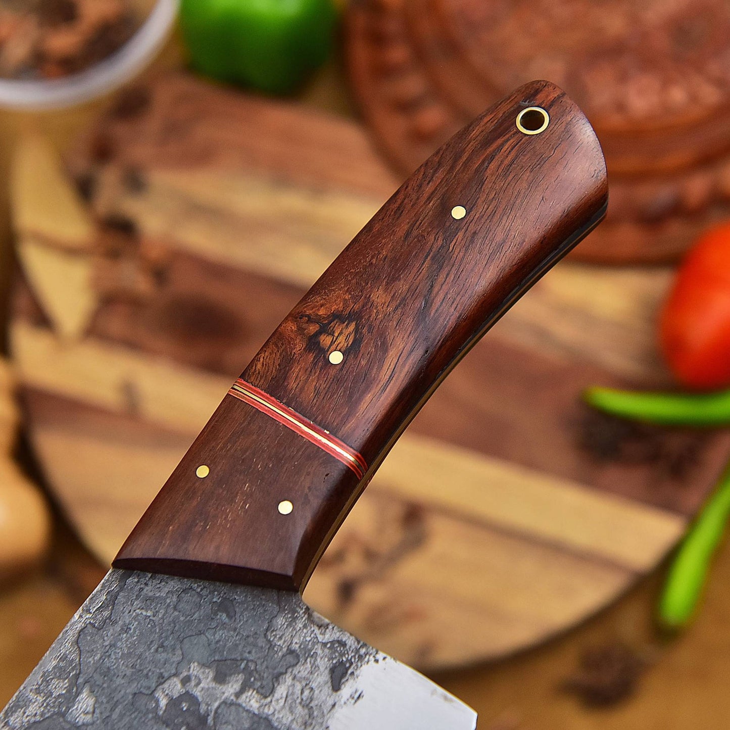 Meat Cleaver Cooking Knives Curved  Blade Cleaver Unique Handle Valentines Day Gifts, Birthday Gifts, Anniversary Gifts, New year Gifts